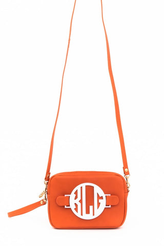 Orange Zoey Monogram Crossbody