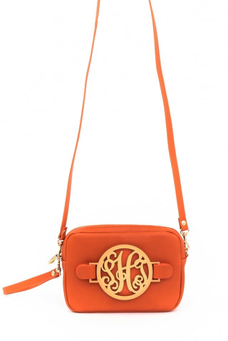 Orange Zoey Monogram Crossbody