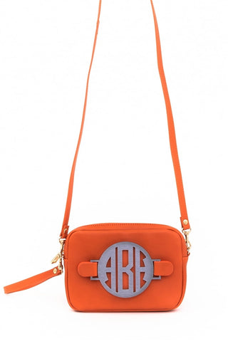 Orange Zoey Monogram Crossbody