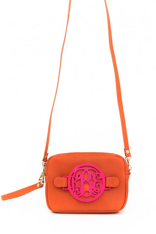 Orange Zoey Monogram Crossbody