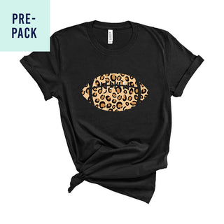 Black Leopard Football T-Shirt Pre Pack