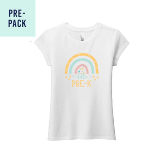 Kids' White Hello Pre-K T-Shirt Pre Pack
