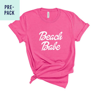 Hot Pink Beach Babe T-Shirt Pre-Pack