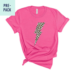 Hot Pink Leopard Lightning T-Shirt Pre-Pack