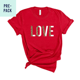 Red Leopard Love T-Shirt Pre-Pack