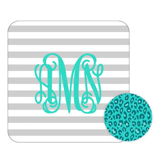 Personalized Grey Stripe Desk Set