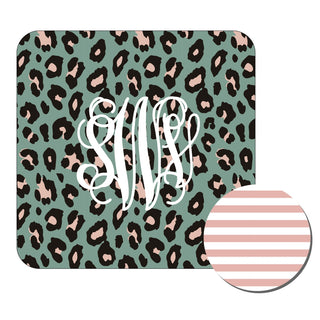 Personalized Green Leopard Desk Set