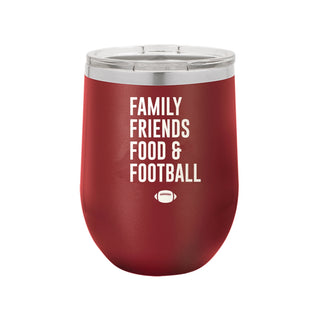 Garnet Football, Family, Friends & Food 12oz Tumbler