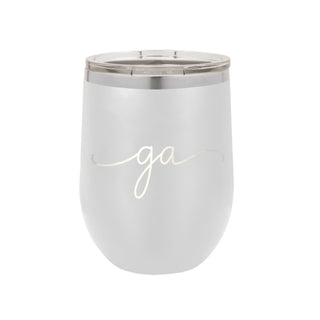 Rep Your State White 12oz Insulated Tumbler - Georgia