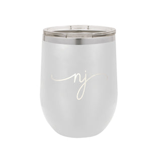 Rep Your State White 12oz Insulated Tumbler - New Jersey