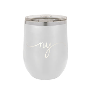 Rep Your State White 12oz Insulated Tumbler - New York