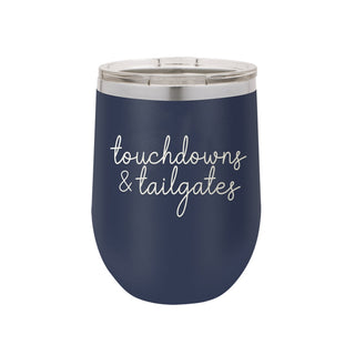 Touchdowns & Tailgates Navy 12oz Insulated Tumbler