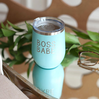 Boss Babe Teal 12oz Insulated Tumbler