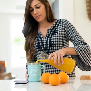 Psalm 23:5 Teal 15oz Insulated Coffee Mug