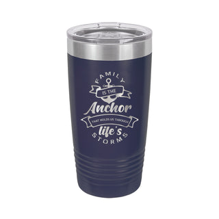 Family Anchors the Soul Navy 20oz Insulated Tumbler