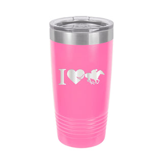 I Love Derby Pink 20oz Insulated Tumbler