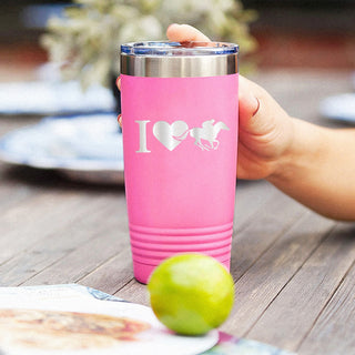 I Love Derby Pink 20oz Insulated Tumbler