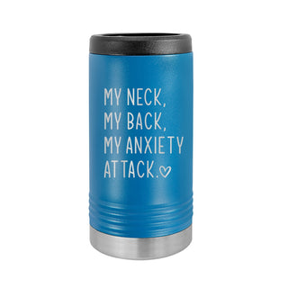 My Anxiety Slim Can Beverage Holder-Royal Blue