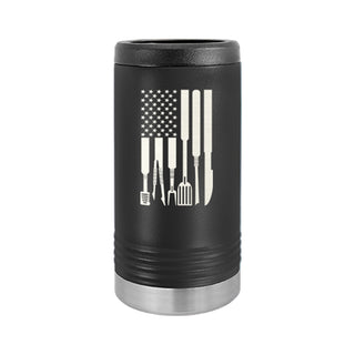 Grill Flag Slim Can Beverage Holder