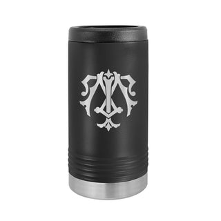Personalized Monogram Chic Slim Can Beverage Holder-Black