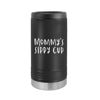 Mommy's Sippy Cup Slim Can Beverage Holder-Black