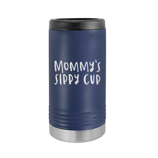 Mommy's Sippy Cup Slim Can Beverage Holder-Navy