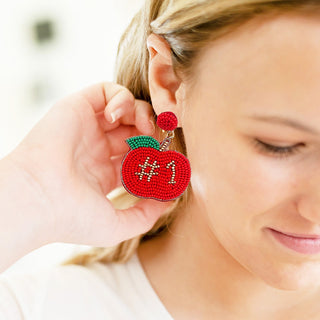 #1 Teacher Earrings