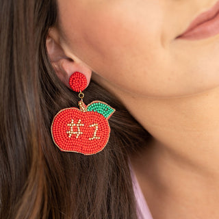 #1 Teacher Earrings