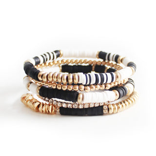 Black Carrie Bracelet Stack