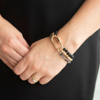 Black Charlotte Bracelet Stack