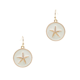Feeling Nauti White Starfish Earrings