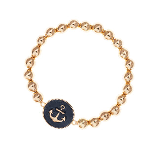 Feeling Nauti Navy Anchor Bracelet