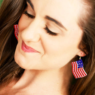 American Flag Earrings