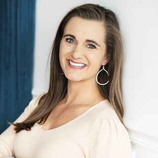 Hammer Oval Silver Hoop Earrings