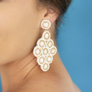 White Luna Earrings