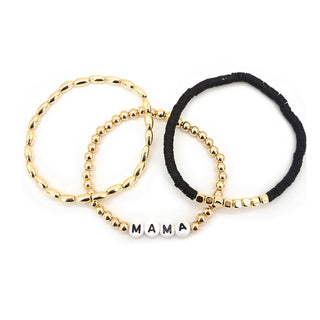 Gold Mama Stack Bracelet