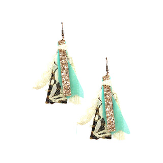 Mint Leopard Hannah Earrings 