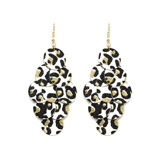 White Leopard Whitney Earrings