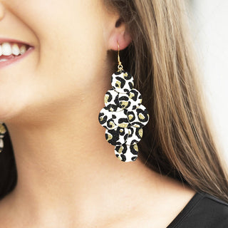 White Leopard Whitney Earrings