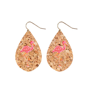 Flamingo Cork Earrings