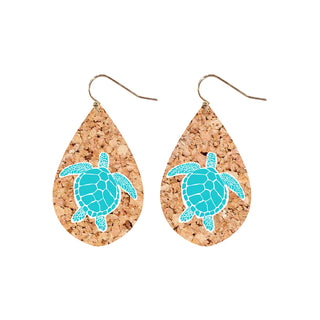 Turtle Cork Earrings