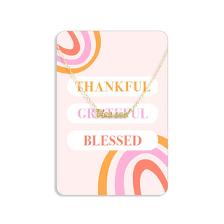 Thankful, Grateful, Blessed Keepsake Card