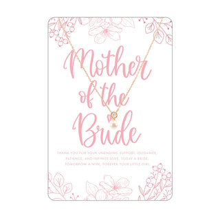 Mother of the Bride Keepsake Necklace Card