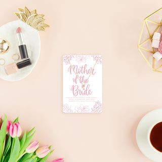 Mother of the Bride Keepsake Necklace Card