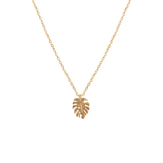 Gold Palm Leaf Necklace