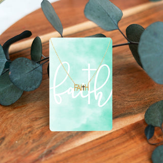 Gold Faith Keepsake Card 
