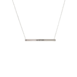 Silver Dream Big Bar Necklace Card 