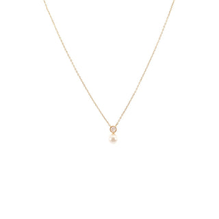 Gold Pearl CZ Mother of the Bride Necklace Card 