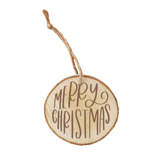 Merry Christmas Wood Ornament