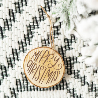 Merry Christmas Wood Ornament